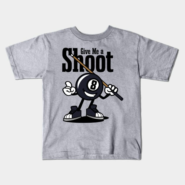 BILLIARD MASCOT Kids T-Shirt by beanbeardy